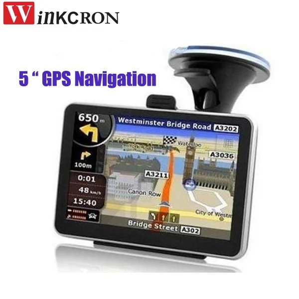 Автомобильный GPS навигатор с сенсорным экраном 5 0 дюйма Bluetooth FM AVIN встроенный 8 Гб