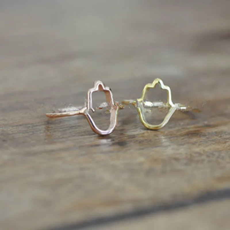 Оптовая продажа 30 шт./лот полые Хамса ручное кольцо в винтажном стиле пальмовые