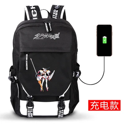 9 DitF DARLING в FRANXX аниме печати рюкзак ICHIGO Мику ZERO два Cos для женщин Backapck USB школьные ранцы для подростков обувь девочек - Цвет: 9