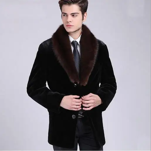 Мужская Шуба Clobee черная теплая шуба большого размера 3xl 4xl 5xl из искусственного