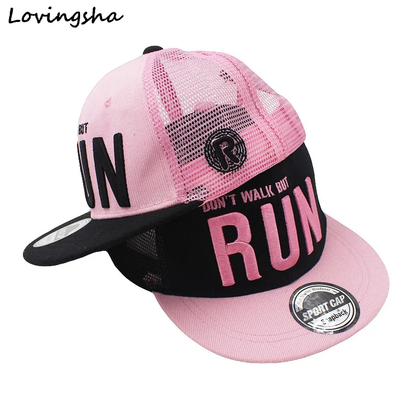 LOVINGSHA Boy Baseball Caps 3 8 Years Old Kid Letter Design Snapback High Qaulity Adjustable Mesh caps For Girl CC062|baseball cap|baseball cap