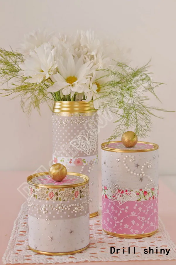 DS54366 Полная квадратная/круглая дрель 5D DIY Алмазная картина «банка и цветы розовая роза» Алмазная вышивка крестиком Мозаика домашний Декор подарок - Цвет: DS54366