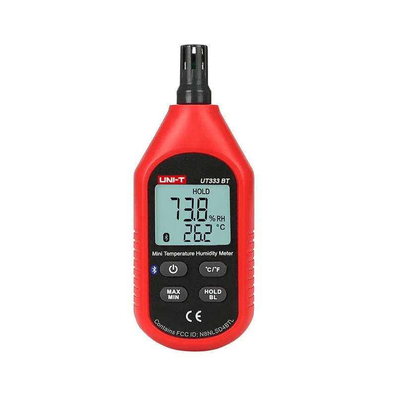 UT333BT UNI-T UT333/UT333BT(Bluetooth) Мини Измеритель температуры и влажности Крытый Открытый гигрометр с ЖК-подсветкой - Цвет: UT333BT