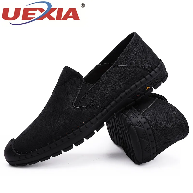 UEXIA Brand Fashion New Spring Autumn Men Leather Shoes Comfortable Slip-On Loafers Casual Flats Moccasins | Обувь