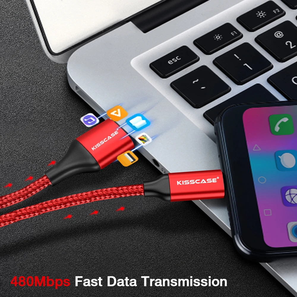 KISSSCASE Micro USB кабель для iPhone X XR XS 8 Быстрая зарядка samsung huawei Тип C Зарядное устройство