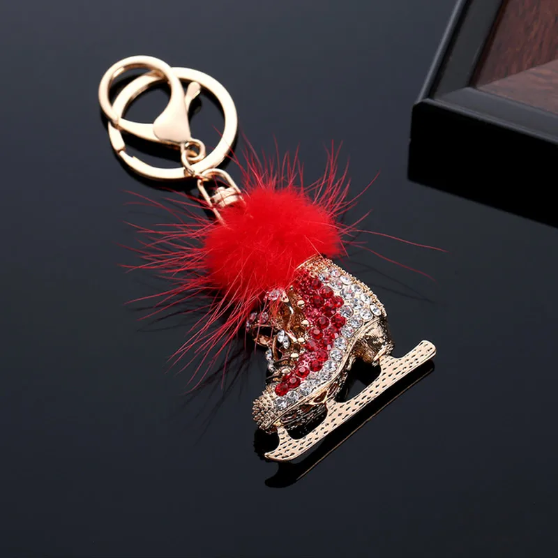 Модный кристалл лед скейт обувь сплав брелок автомобильные аксессуары сумка