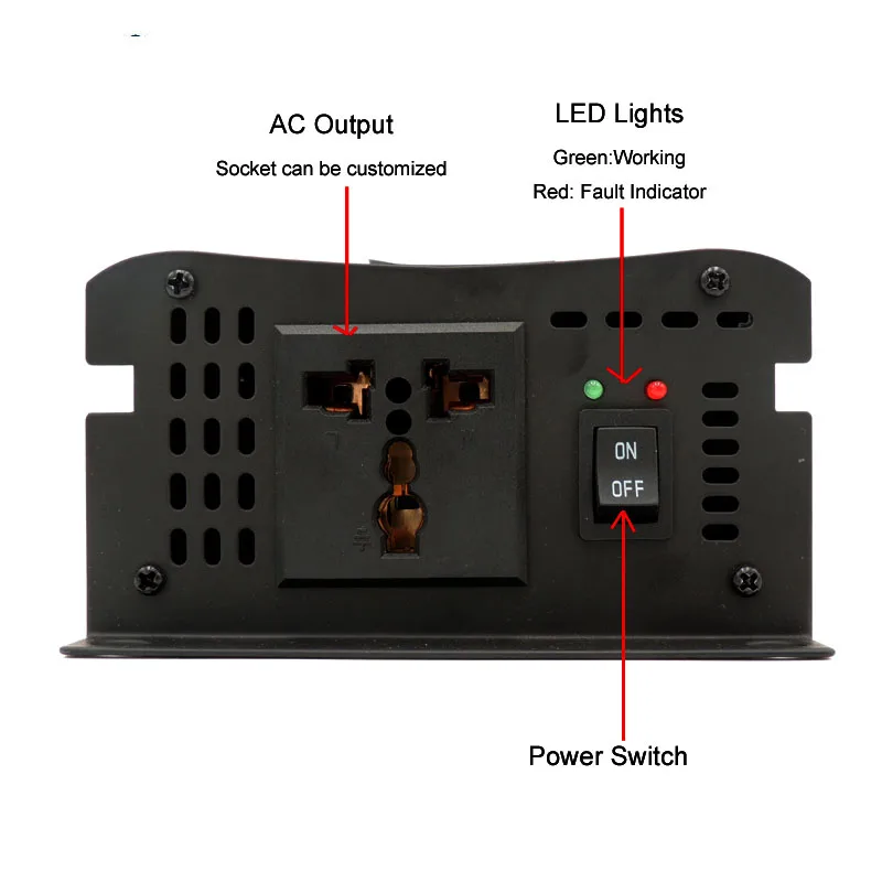 Синусоидальный инвертор 500 Вт DC12V/24 В до AC220V 50 Гц усилитель конвертера напряжения