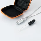 Регулируемое ожерелье с кулоном в виде пули с бутылкой 1 мл