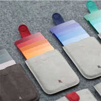 1pc colorful gradient smart card men wallet money bags dax ultra slim pulled cards holder portable cards money women short purse