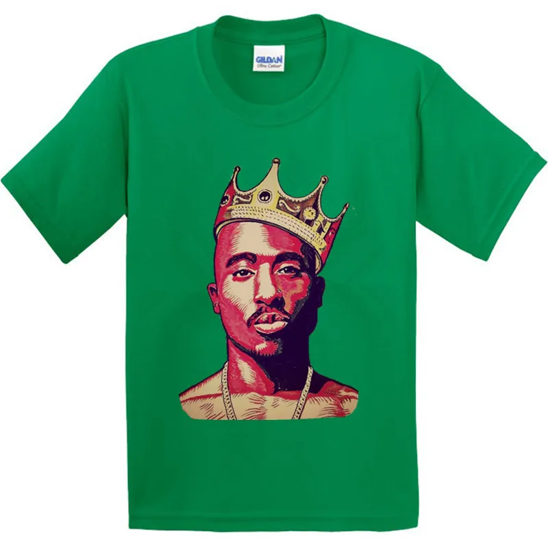 Детская футболка в стиле хип-хоп с принтом Swag King 100% хлопок для мальчиков и девочек