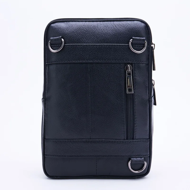 Винтажные мужские мягкие нагрудные сумки из натуральной кожи, Мужская однотонная сумка на плечо, дорожная Портативная сумка-мессенджер через плечо, сумка для телефона, сумка для монет
