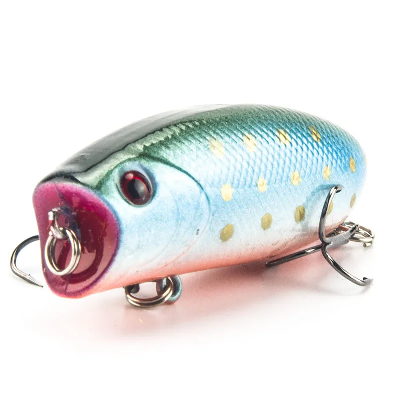 1 шт. 5 см 11 г Реалистичная приманка рыболовные приманки 8 # крючки Pesca Рыбная ловля рыбы Поппер воблер (Wobbler) 3D