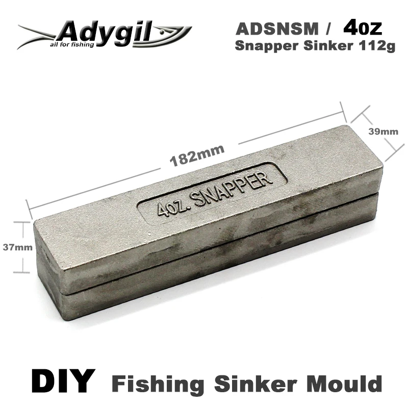 Adygil DIY Рыбалка Snapper грузило плесень ADSNSM/4 унции Snapper грузило 112 г 2 полости