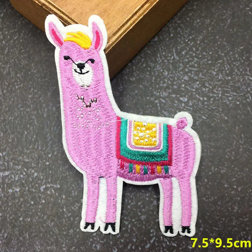 Llama Альпака аппликация патчи железо на para рубашка одежда Джерси кепки вышитые аксессуары значок на платье 6 шт