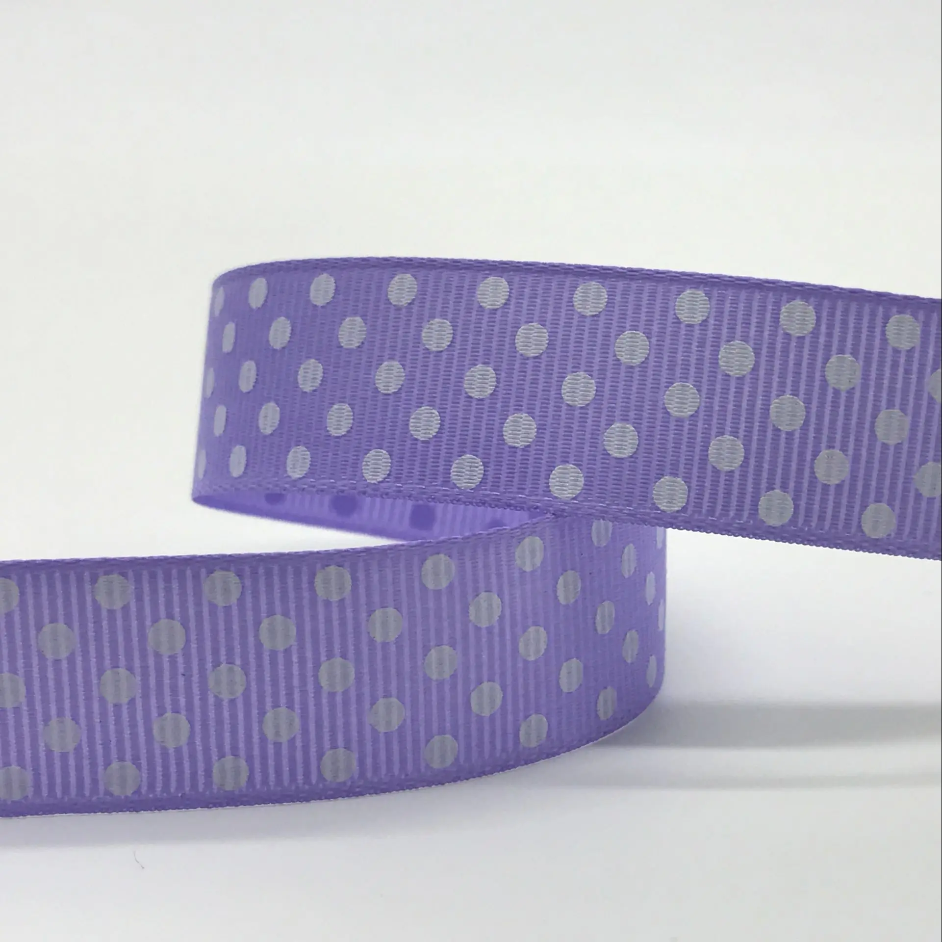 Light Purple 5 ярдов/партия 3/4 ''(20 мм) корсажная лента с принтом в горошек бант для волос вечерние Рождественские Свадебные украшения рукоделие Подарочная Упаковка - Цвет: Light Purple