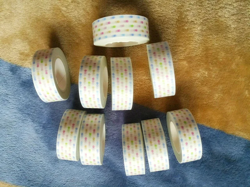 1 5 см кавайная цветная волнистая точечная васи лента сделай сам украшение