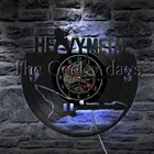 Винтаж Heavy Metal музыка виниловых пластинок настенные часы с светодиодный задний светильник рок музыки группы гитары декоративный светильник настенные часы