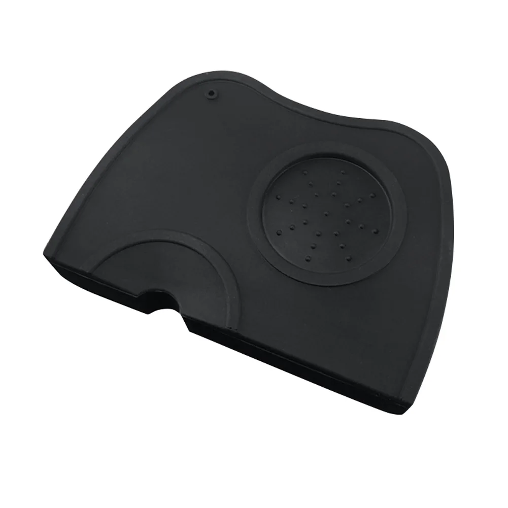 black large Кофе Противоскользящий коврик эспрессо художественная ручка трамбовочный держатель коврик кофейная посуда трамбовщик безопасный Кофе молотый силиконовый коврик MDP66 - Цвет: black large