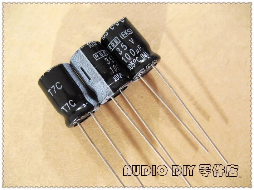 

10PCS/50PCS high-end EKS series 100uF 35V 35v100uf electrolytic capacitor