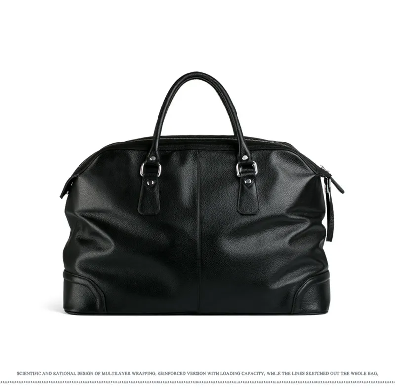 Мужская сумка для путешествий из натуральной кожи Черная|leather duffle bag|leather travel bagduffle