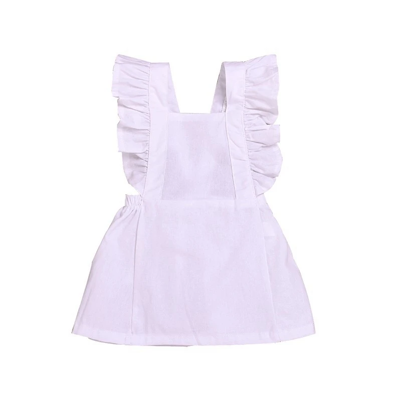 

Cotton Toddler Kids Sundress 0-3Y Baby Dresses Summer Toddler Baby Girl Dress Fly Sleeve Solid Dress Girl Clothes Vestido