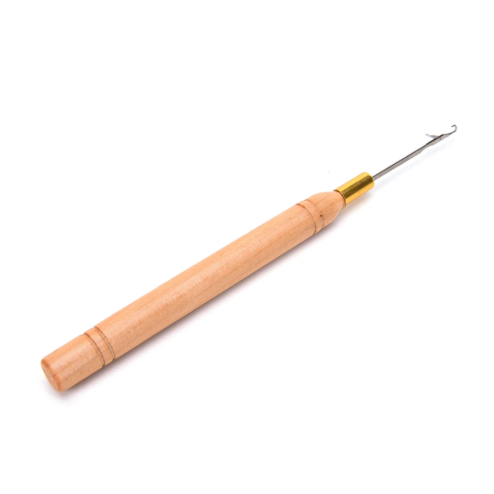 

Wooden Handle Pulling Ventilation Needle/puller For Hair Micro Extensions Tool 1Pc