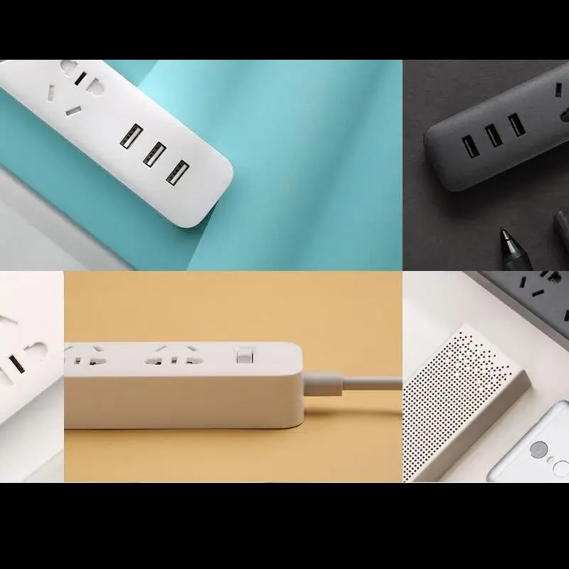 Оригинальный XiaoMi 3 USB порта Быстрая зарядка а умная розетка удлинитель зарядное