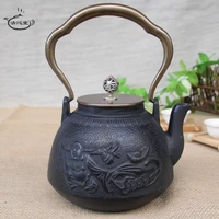 the japanese copper iron pot cover large cast iron teapot boil tea set iron teapot maitreya
