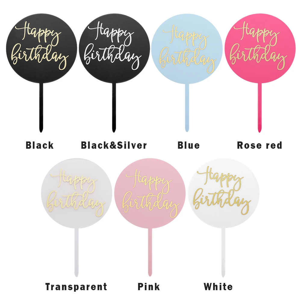 1 шт. кекс топперы для торта с днем рождения акриловые принадлежности вечеринки