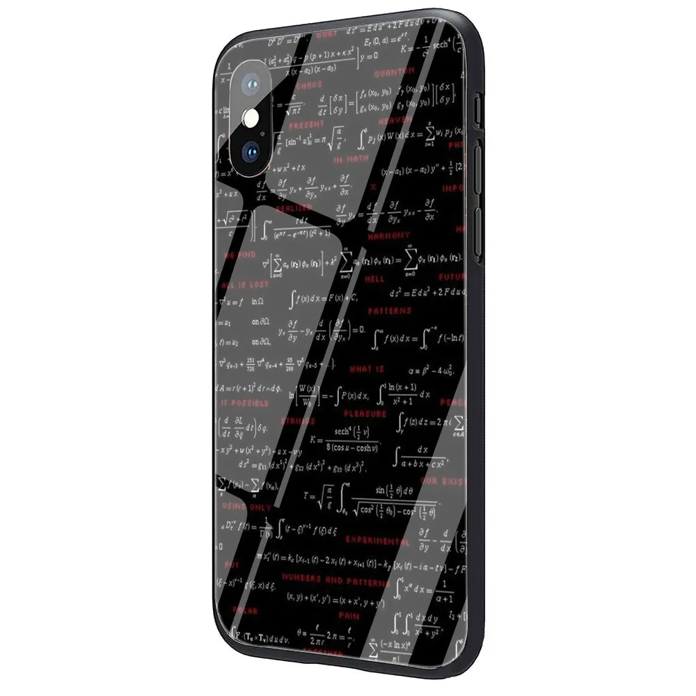 G6 Чехол для iPhone 11 Pro X или 10 8 7 6 6S Plus Xr Xs Max из закаленного стекла ТПУ с математическими химическими формулами - Цвет: G6