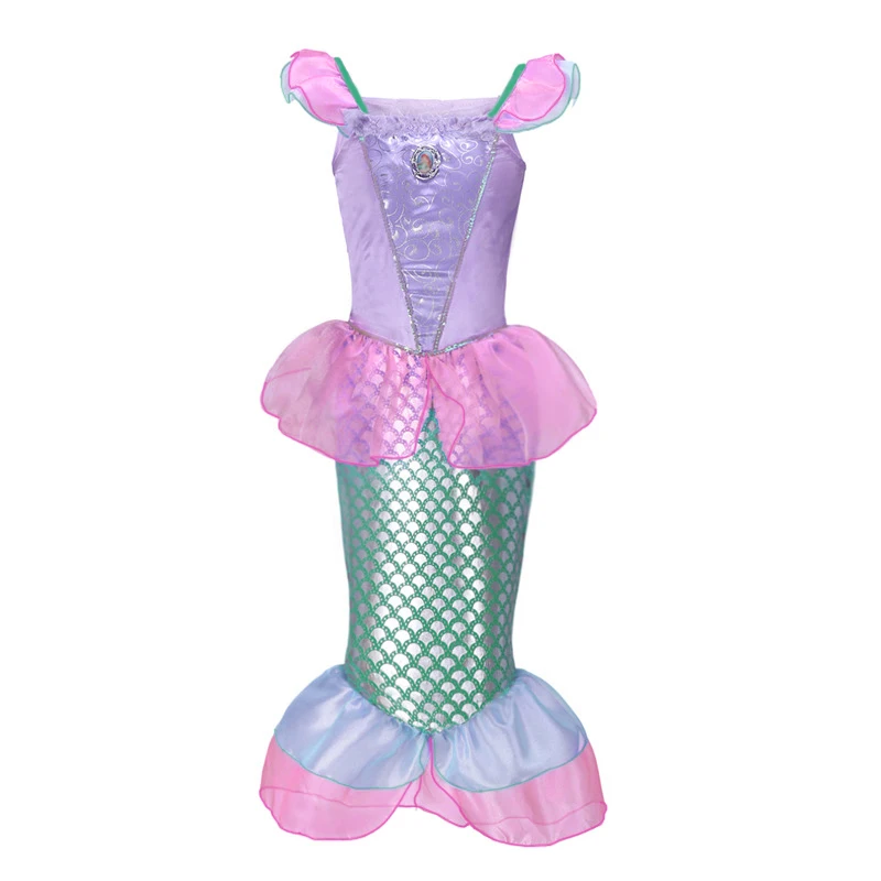

YOFEEL Girl Little Mermaid Dress Princess Arier Costume Kids Petal Sleeve Gown Party Birthday Fantasy Cute Dresses for Child