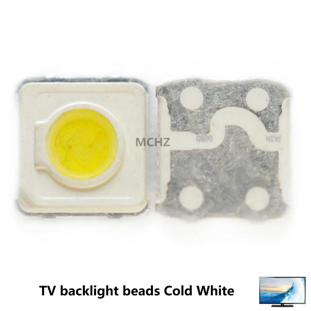 Оптовая продажа, 500 шт., светодиодная подсветка для телевизора Samsung SMD 1 Вт 3535 3537, холодный белый 3 в ма для ремонта телевизора Samsung