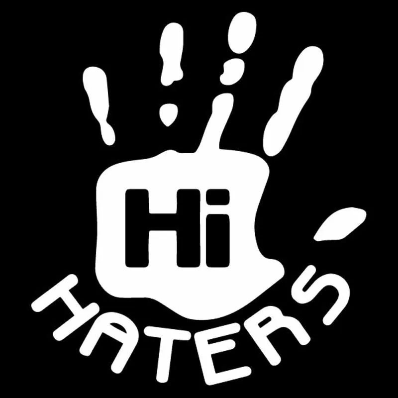 YJZT 12 6x14 см Виниловая наклейка Hi HATERS автомобильная JDM милая ручная работа