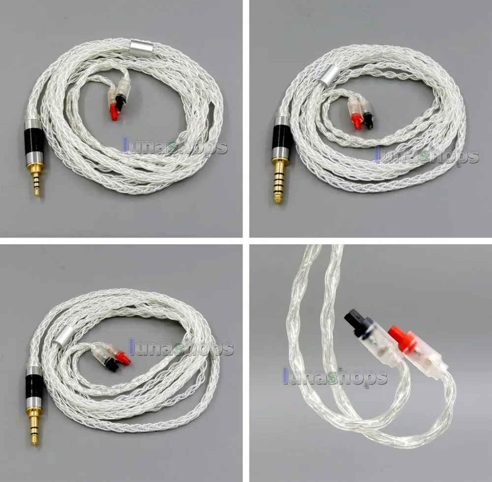 

LN006094 8 core Balanced Pure Silver Plated OCC Earphone Cable For audio-technica ATH-IM50 IM70 IM03 IM02 01
