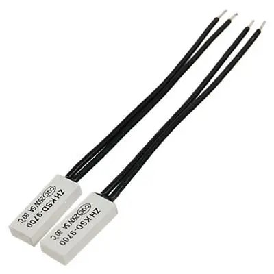 

2 Pcs KSD9700 N.C Bimetal Thermostat Temperature Switch 80C 176F 250V 5A