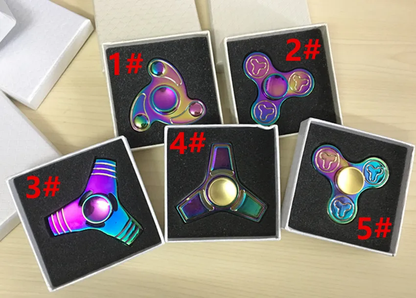 50 шт./лот красочные Непоседа счетчик игрушки ручной ВДГ Tri Spinner пальцев гироскопа