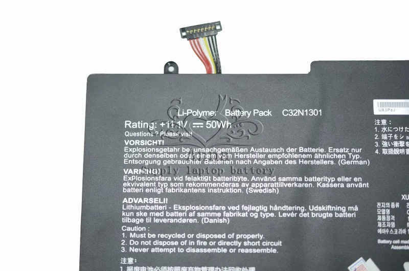 Аккумулятор JIGU для ноутбука 0b200-0010000 C32N1301 Asus UX31LA-1A UX31L UX31LA Zenbook 11 1 В 50 Вт/ч |