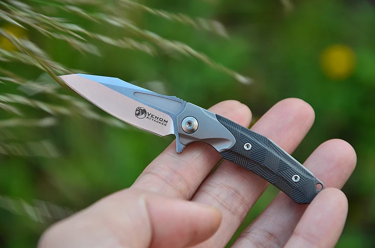 Складной нож VENOM mini M390 из титанового сплава Дамский инструмент циркониевого