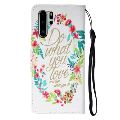 Из искусственной кожи флип чехол для huawei P20 P30 P9 Коврики 20 Lite про животных магнит держатель для карт кошелек чехол для Honor 6a P удобные сумки - Цвет: Черный зеленый