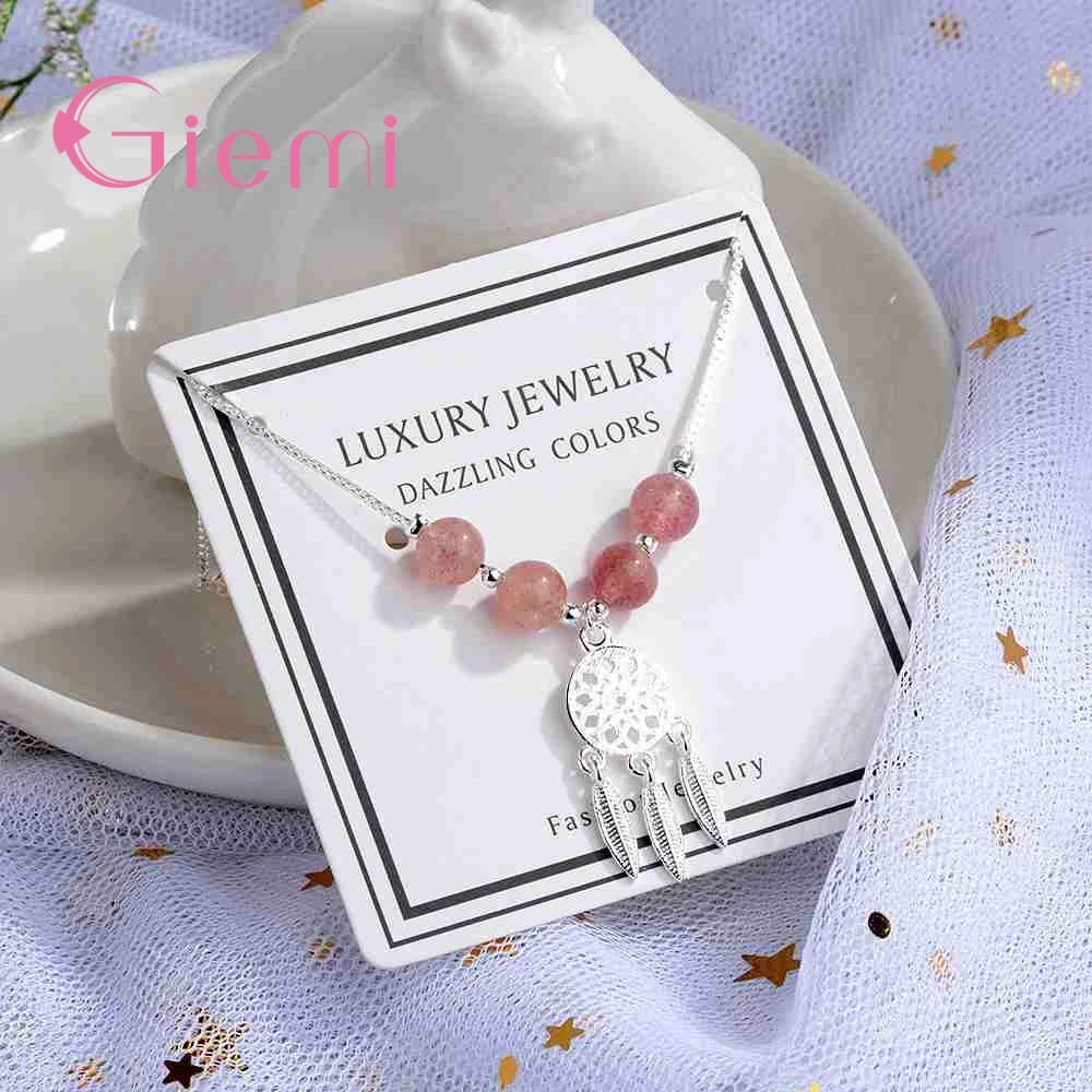 

Изысканный однотонный винтажный круглый светильник из стерлингового серебра 925 пробы с кулоном из красного бисера + ожерелье в форме листа ...