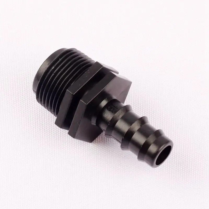 60pcs 3/4" Male Thread To 16mm Outer Dia. PE Water Pipe Barded Connectors Farm Irrigation System Water Pipe Joint