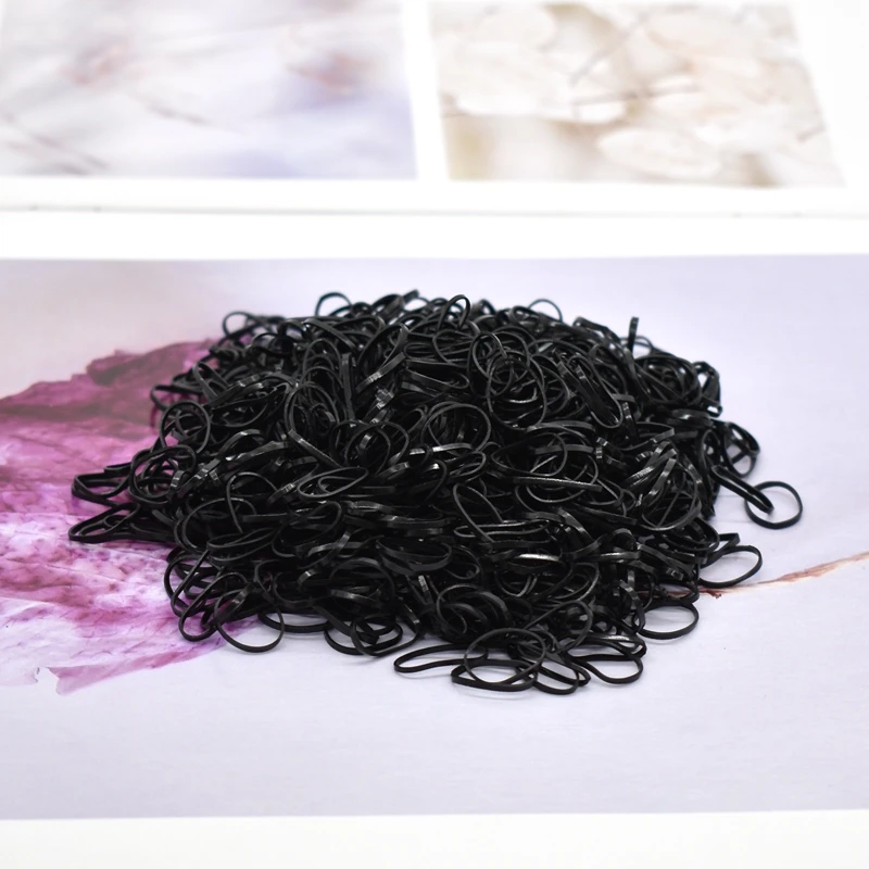1000PCS Cute Girls Colourful Ring Disposable Elastic Hair Bands Ponytail Holder Rubber Band Scrunchies Kids Accessories | Аксессуары для