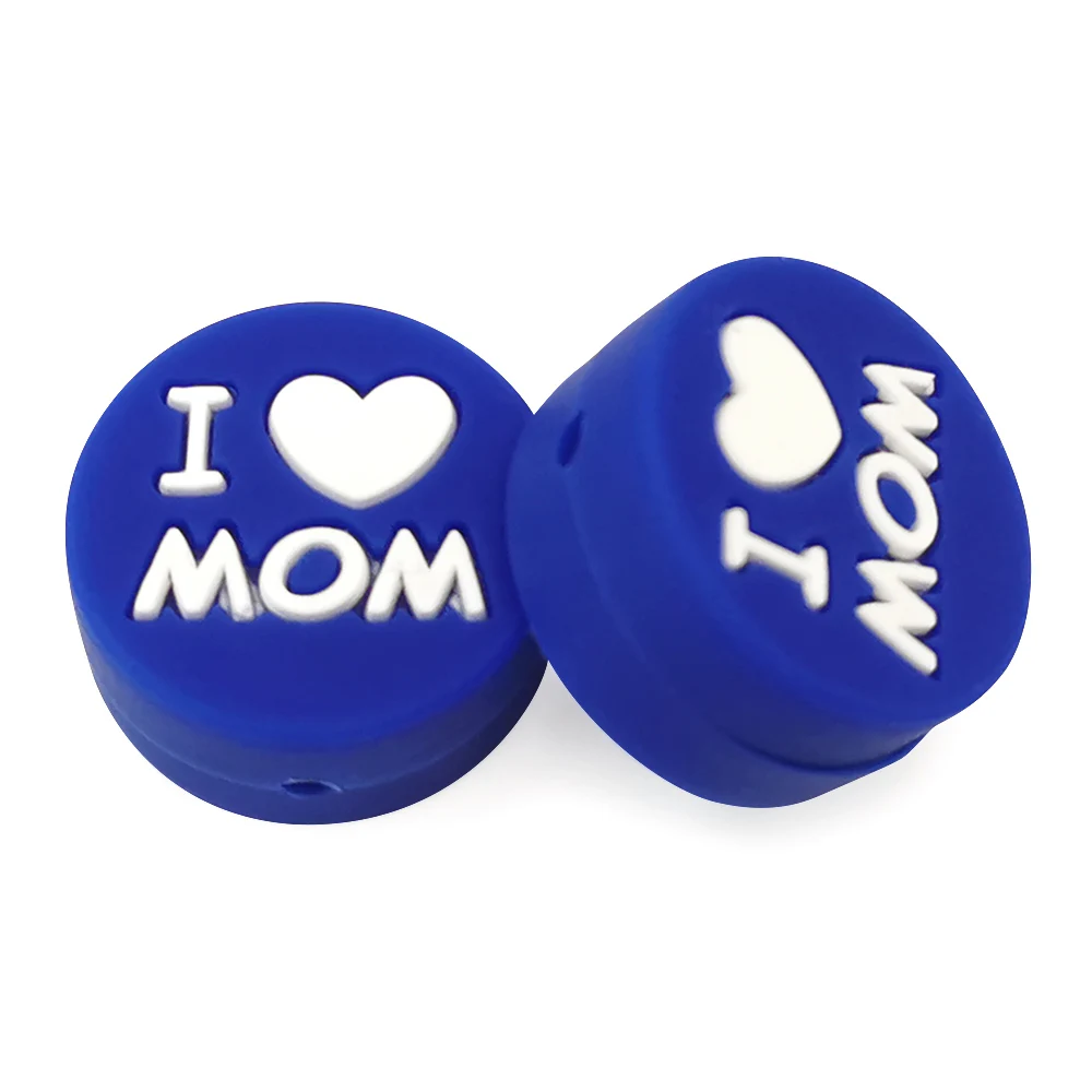 Силиконовые Шарики TYRY.HU 5 шт. I Love Mom жевательная для прорезывания зубов