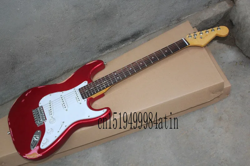 Бесплатная доставка Одежда высшего качества Robert Cray Stratocaster серебро Электрогитары