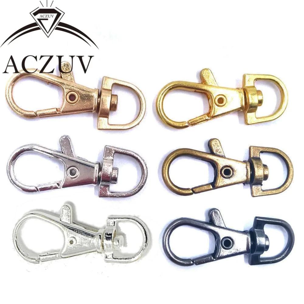 100 шт 38 мм коготь вертлюжные застежки карабины для брелоков ожерелья кошелек