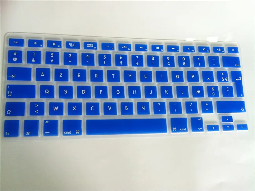 Силиконовая Французская клавиатура AZERTY для Macbook Air Pro Retina 13 15 EU Евро Клавиатура