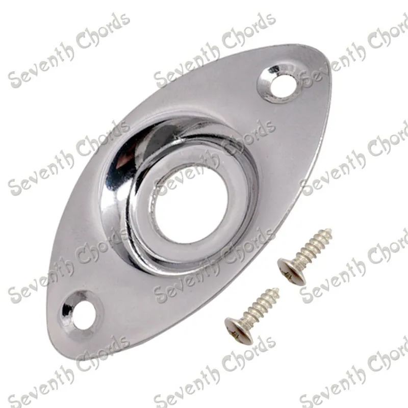 10 шт. металлические хромированные овальные пластины с резьбой для бас гитары