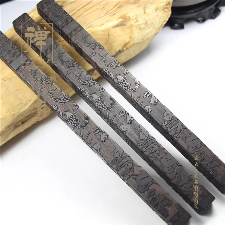 

Zhengda ebony long rib tube square tube carved incense incense wood crafts incense appliance line box