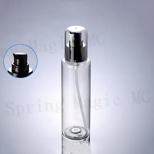 200ML WHITE/Frosted PET Plastic Bottle With Black Lotion Pump Cosmetic Containers Essence/Essential Oil/Body Bottles | Красота и