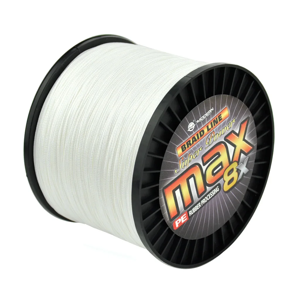 Современная плетеная рыболовная леска марки 1000 м MAX8X многонитевая PE